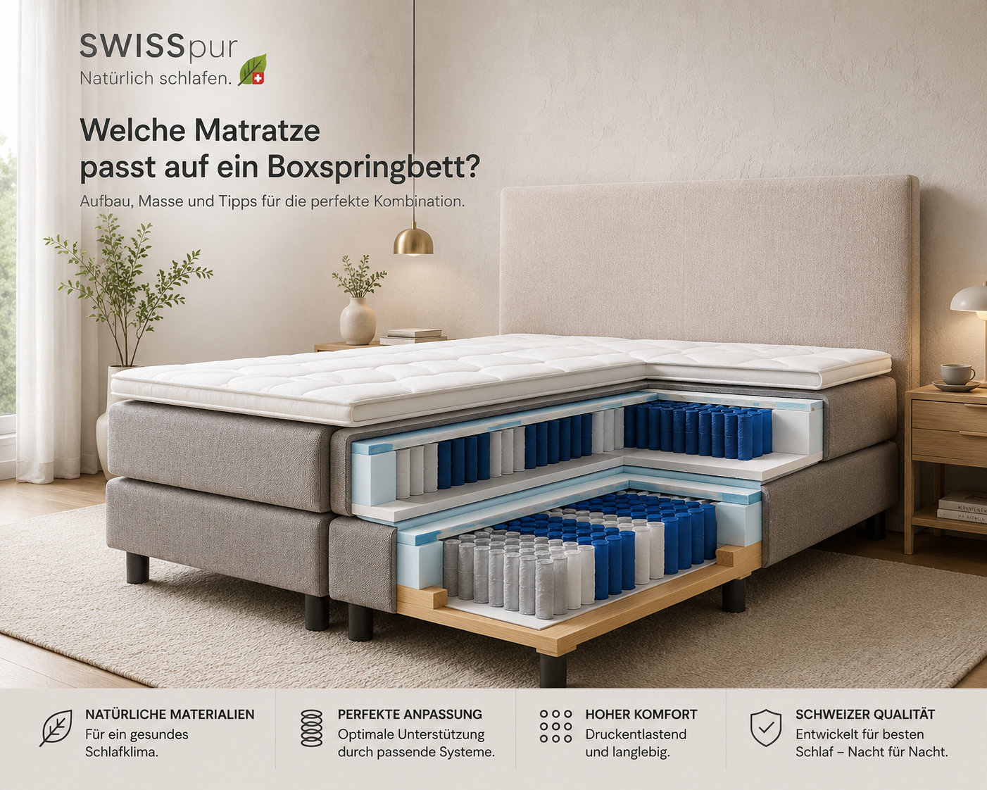 Welche Matratze passt auf ein Boxspringbett?
