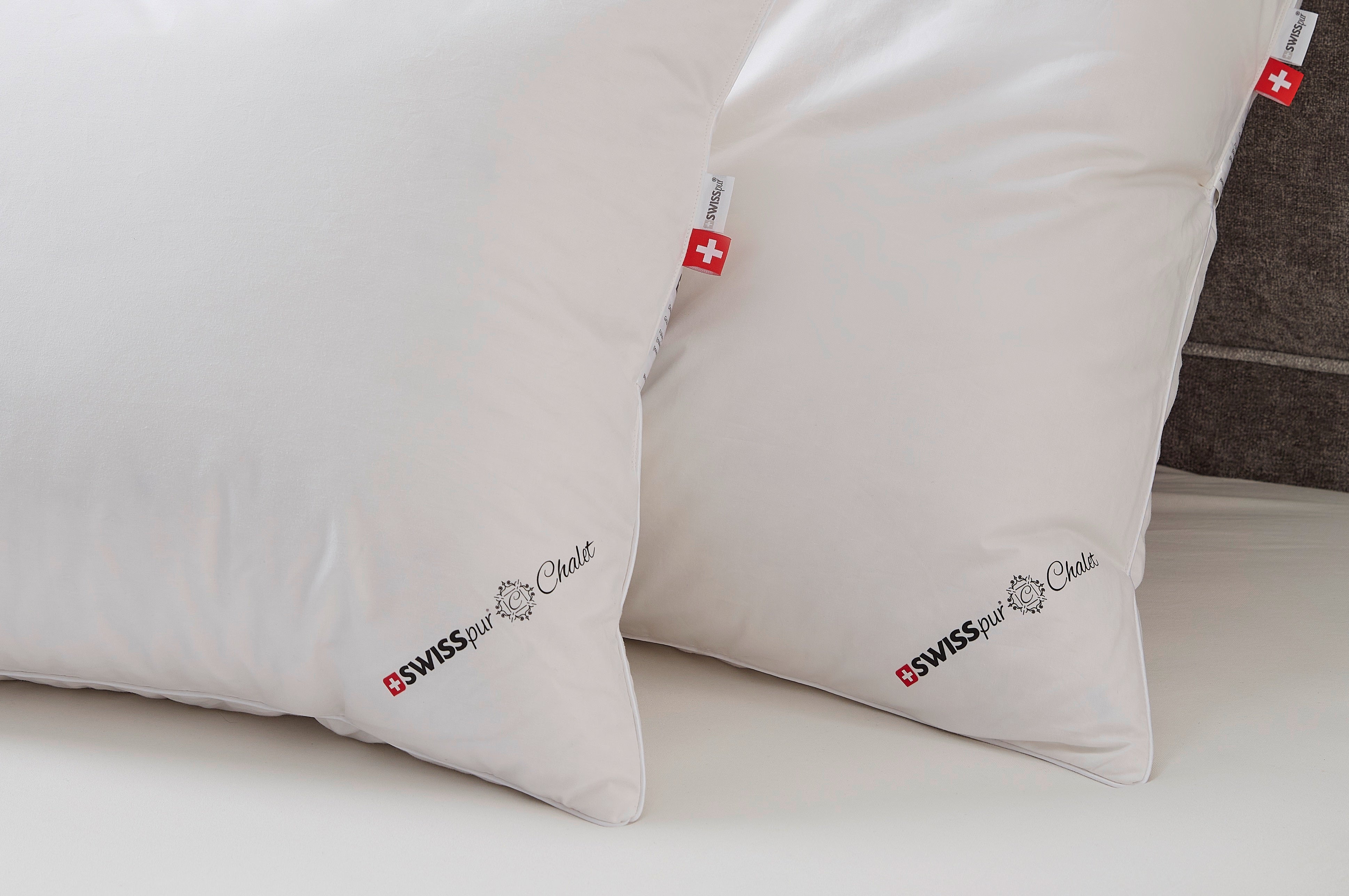 SWISSpur Chalet Daunen-Dreikammerkissen SWISSpur