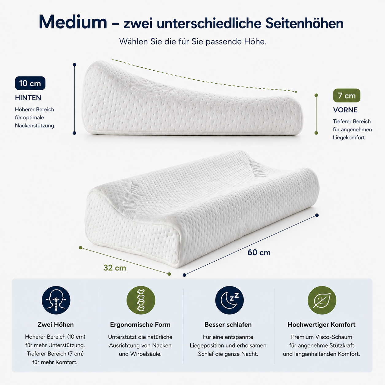 Exklusives Visco Nackenkissen SWISSpur