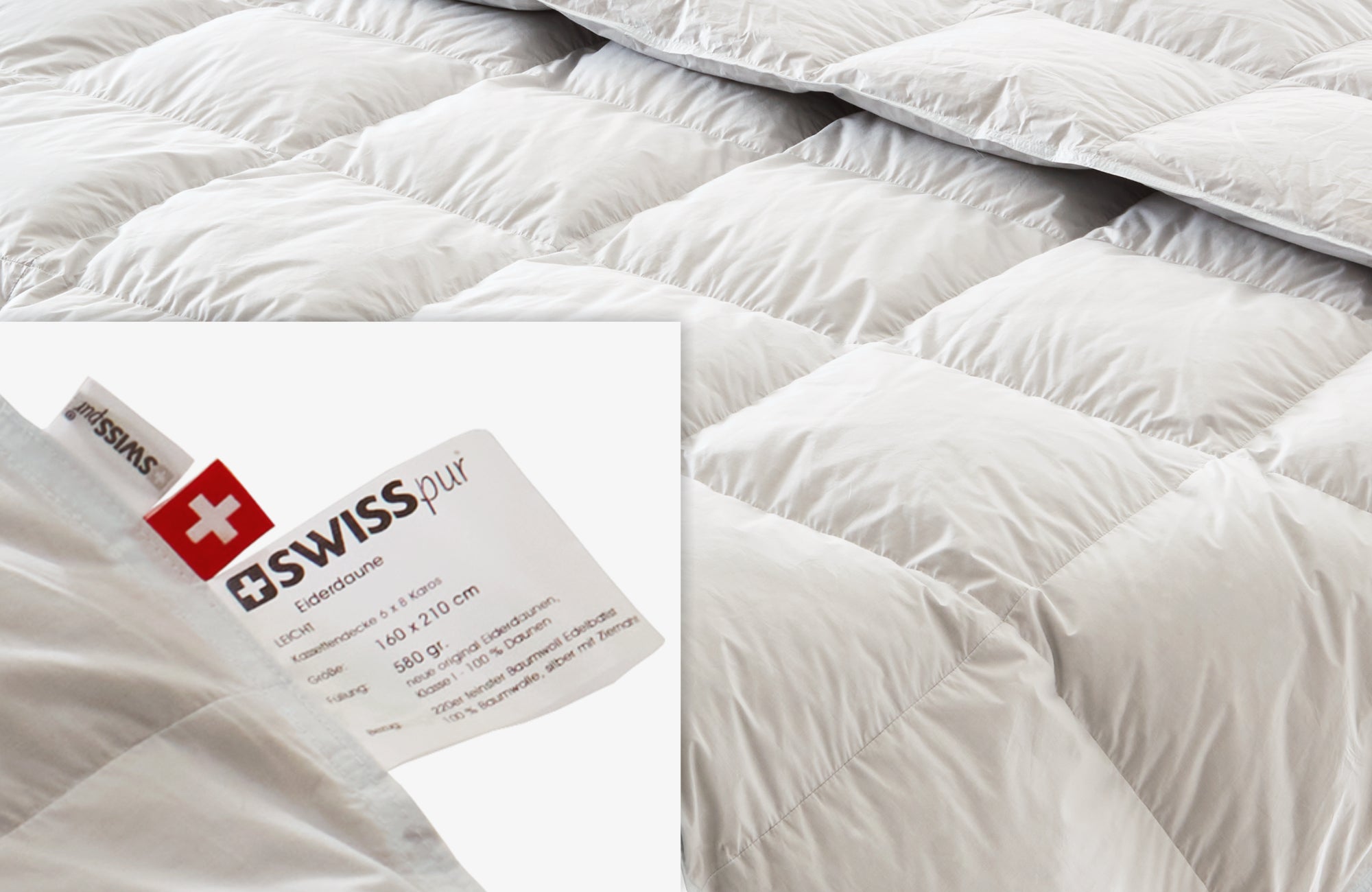 Luxus - Daunendecke aus Eiderdaunen SWISSpur