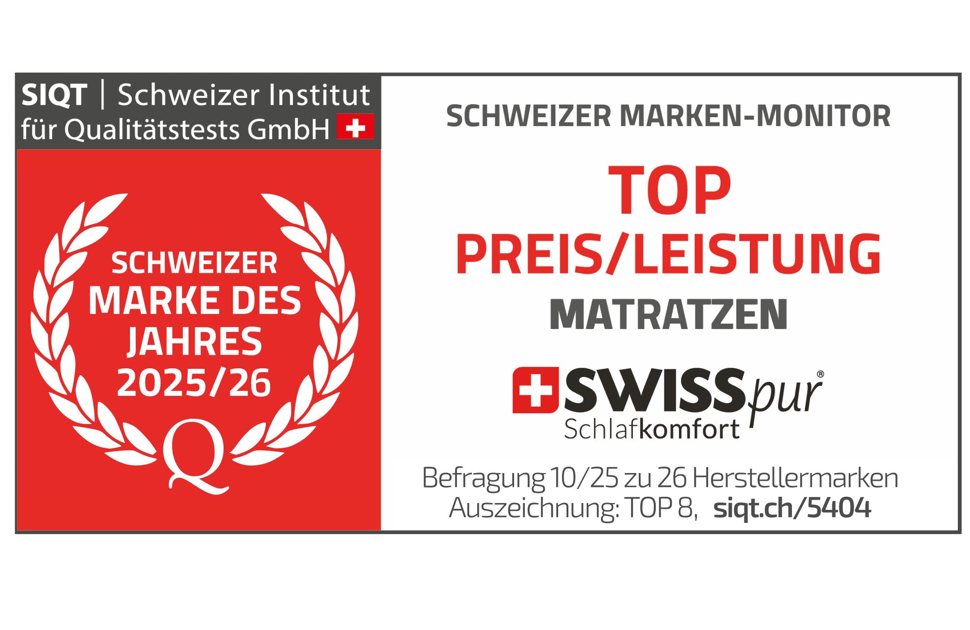Varianten-Test_SwissComfort TFK 500 Tonnen-Taschenfederkernmatratze SWISSpur