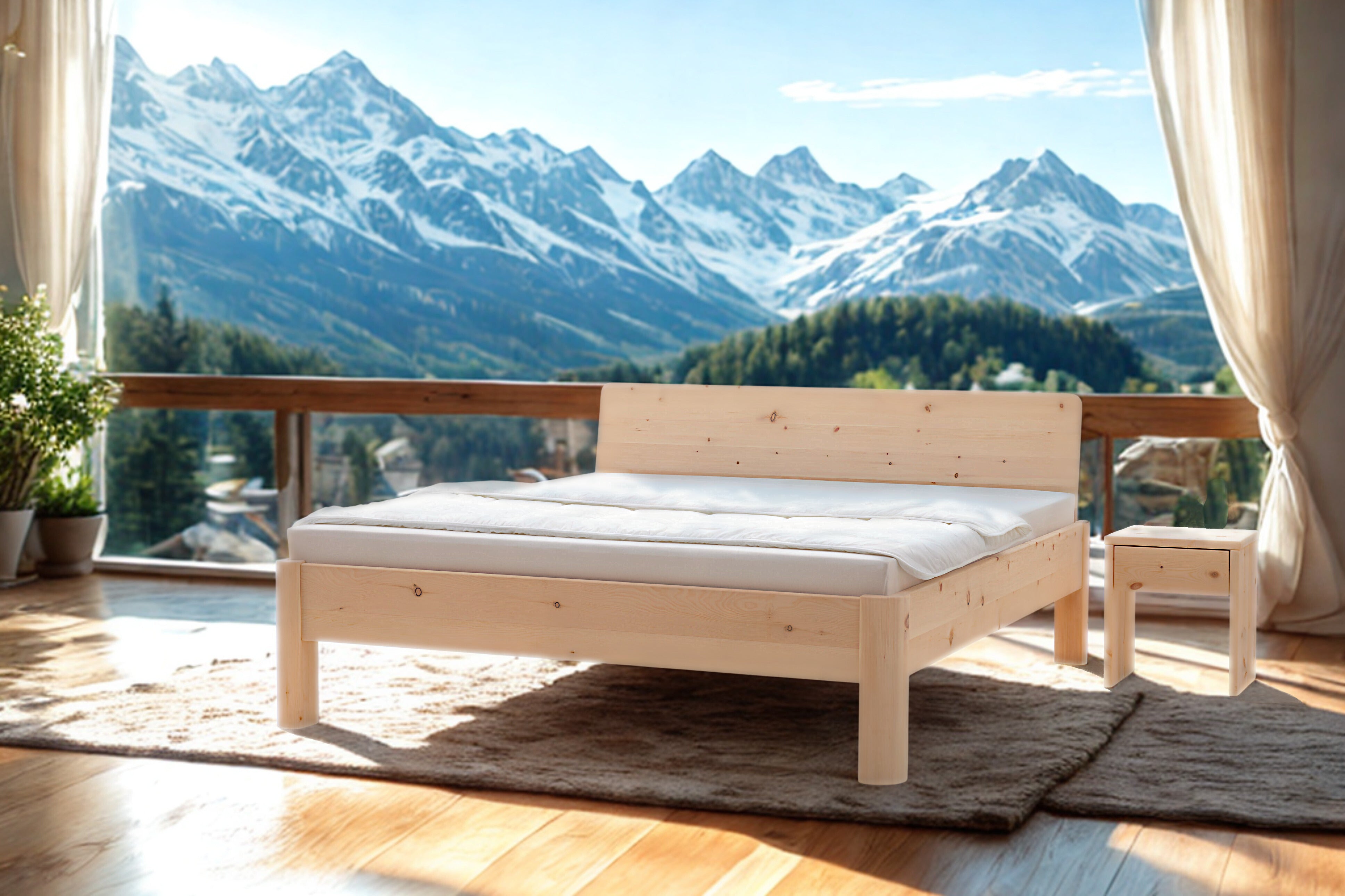 Massivholzbett Andermatt aus Zirbe cpb_product SWISSpur