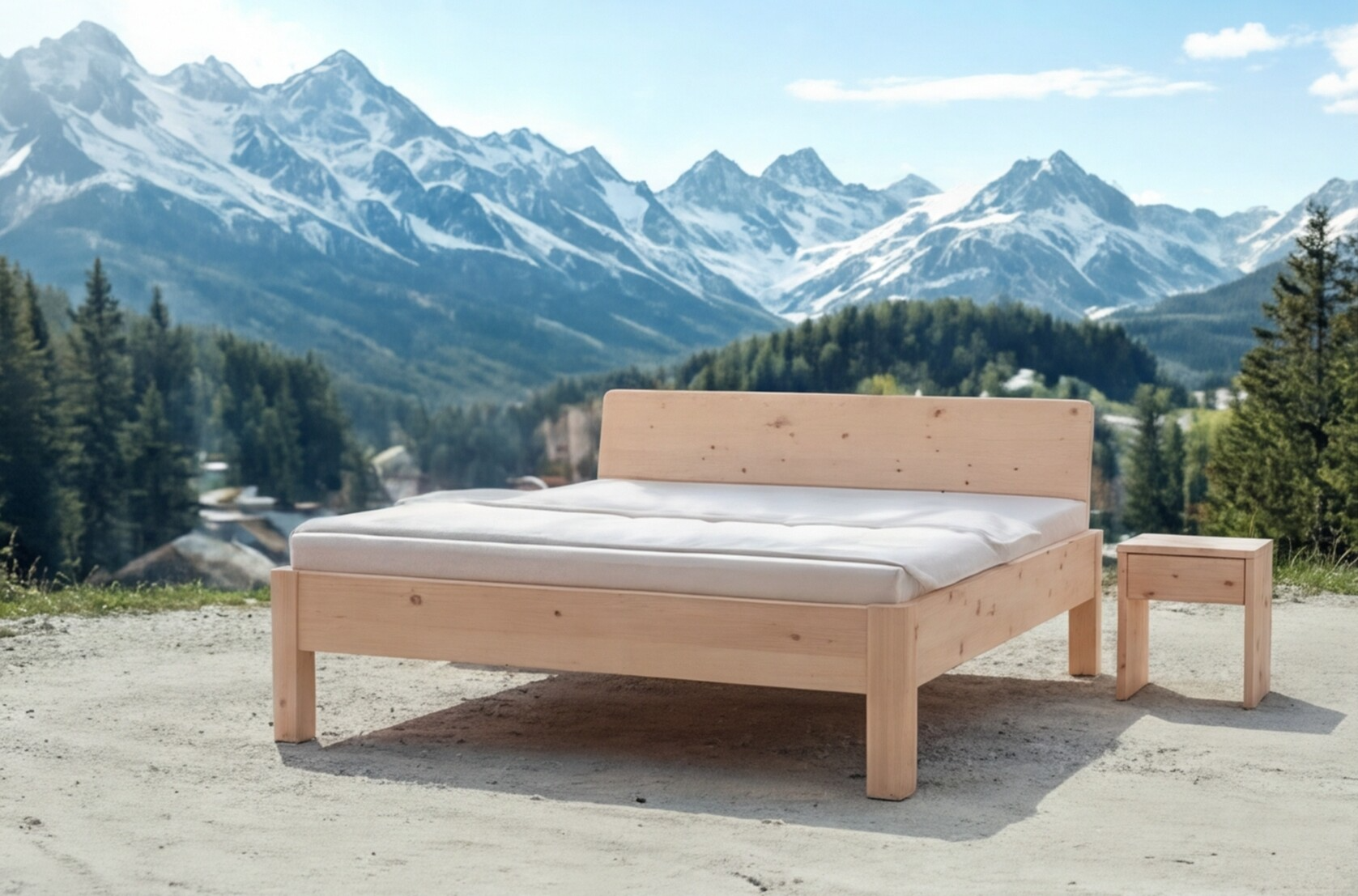 Massivholzbett Andermatt aus Zirbe