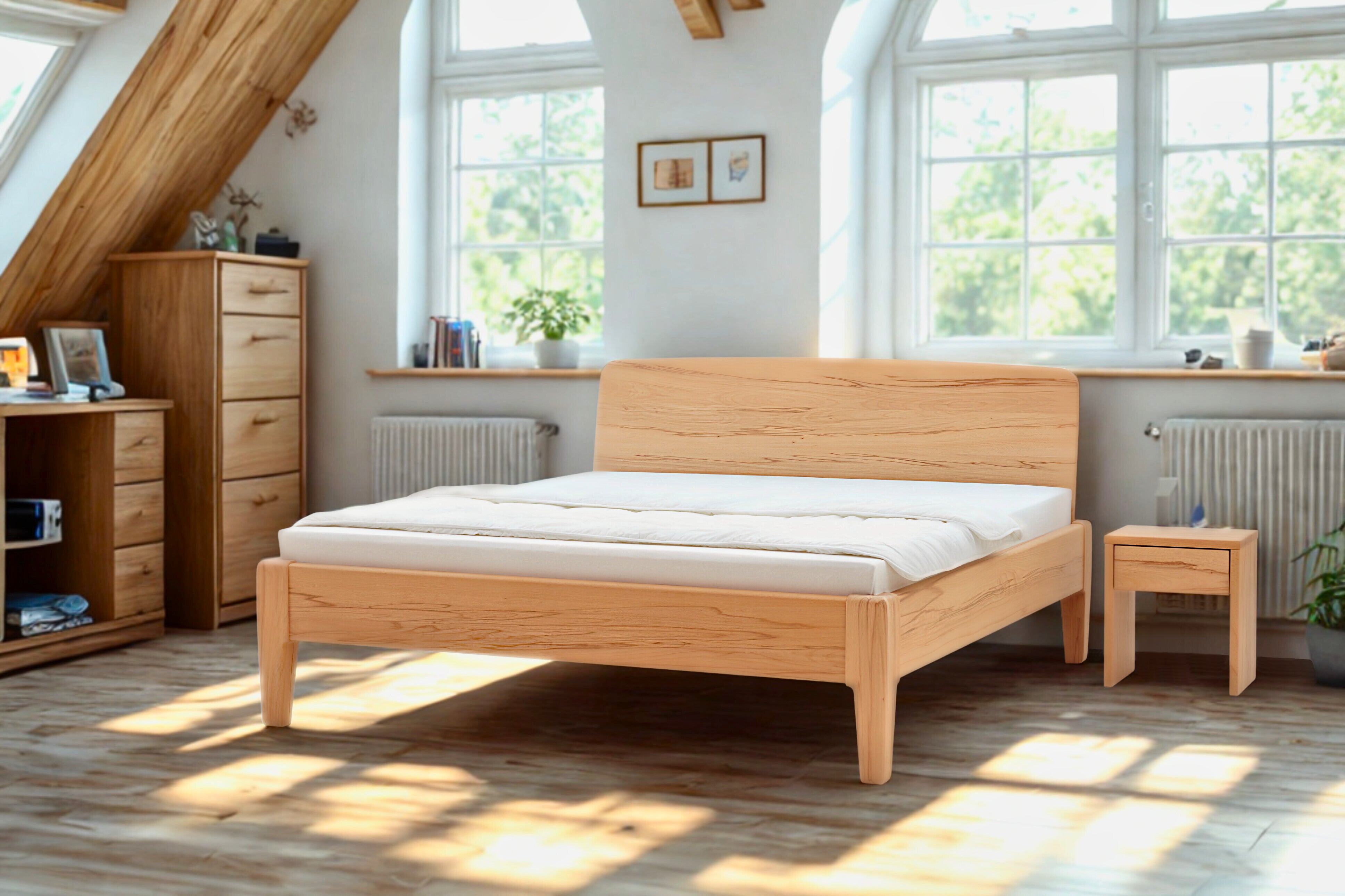 Massivholzbett Nivia aus Kernbuche cpb_product SWISSpur